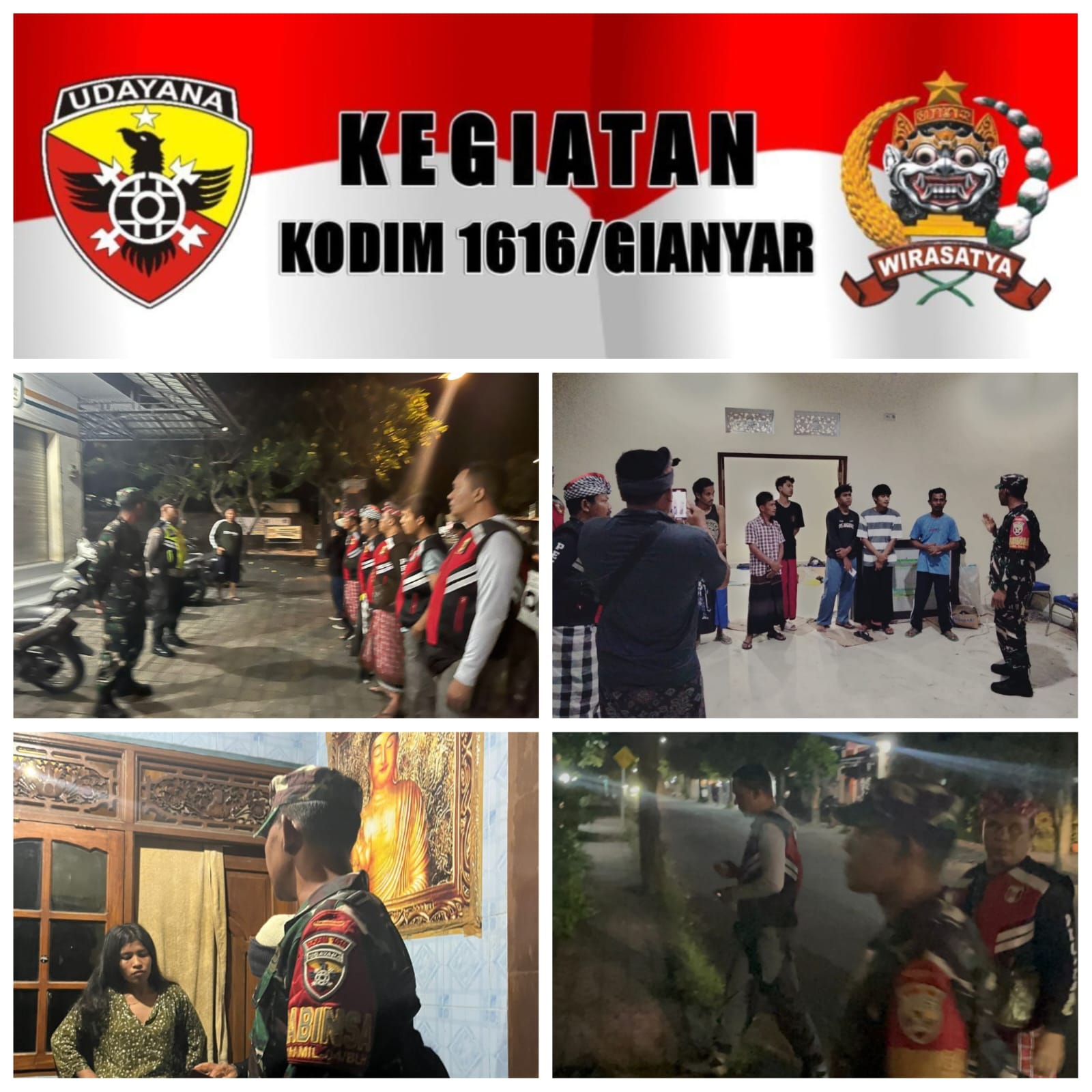 Sinergi Babinsa, Bhabinkamtibmas, dan Pecalang Jaga Ketertiban di Desa Adat Bona
